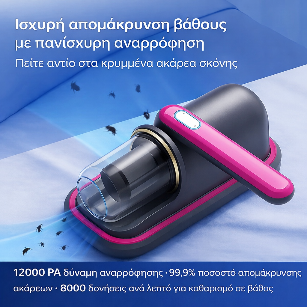 MiteKiller™ Οικογενειακή Αντιαλλεργική Ηλεκτρική Σκούπα UV